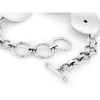 Turquoise Southwest Inspired Sterling Silver Toggle Bracelet 4mm