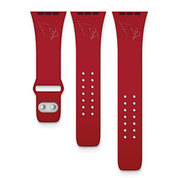 Gametime Arizona Cardinals Red Debossed Silicone Apple Watch Band
(42/44mm M/L). Watch not included.