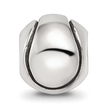 Sterling Silver Tennis Ball Bead