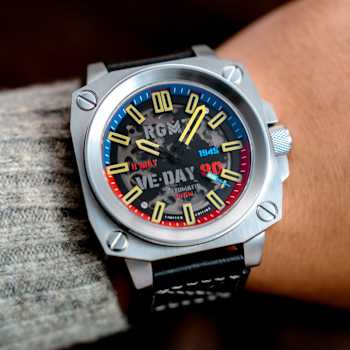 RGMT Altimeter Skeleton Automatic Ve-Day 80th Black Stainless Steel Band
Limiited Edition Watch