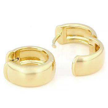Classic Huggie Hoop Earrings In 18K Gold Over Sterling Silver
