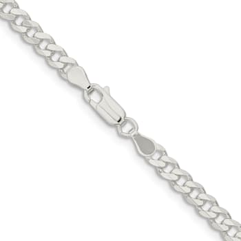 Sterling Silver 4.5mm Curb Chain Necklace