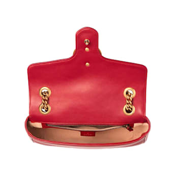 Gucci Small GG Marmont in Red Camera Bag with Flap Closure Handbag