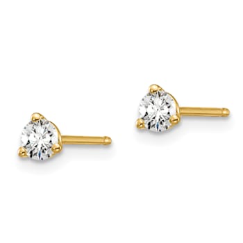 14K Yellow Gold Lab Grown Diamond 1/4ctw VS/SI GH 3 Prong Earrings