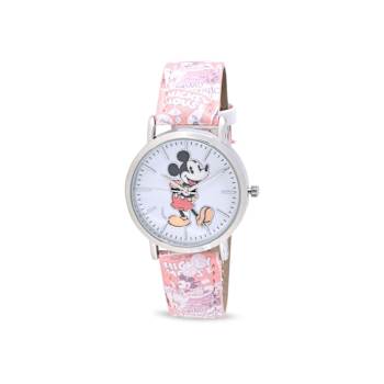 Disney Mickey Standing His and Hers Orange Comic Strip Watches Set of 2
