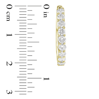 1.25ctw Diamond Hoop Earrings in 14k Yellow Gold