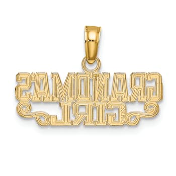 14k Yellow Gold Grandma's Girl pendant