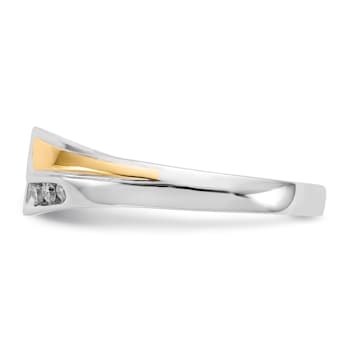 14K Two-tone Yellow and White Gold Lab Grown Diamond SI1/SI2, G H I,
Men's Ring