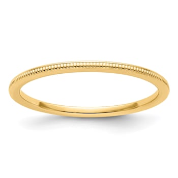 14K Yellow Gold 1.2mm Milgrain Stackable Expressions Band