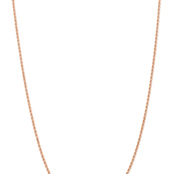 14k Rose Gold 2mm Solid Diamond-Cut Rope 24 Inch Chain