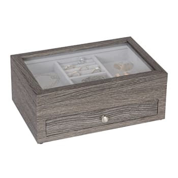 Mele and Co Ardene Grey Wooden Jewelry Case