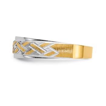 14K Yellow Gold AA Quality Mens Wedding Band