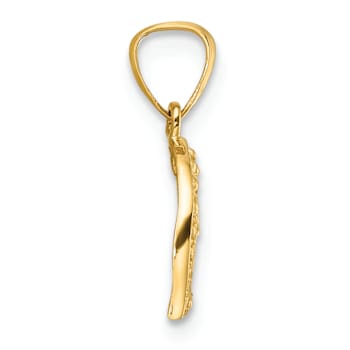 10k Yellow Gold Diamond Heart Pendant
