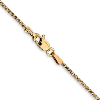 14k Yellow Gold 1.25mm Solid Spiga 14 Inch Chain