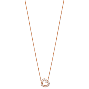 14K Rose Gold Lab Grown Diamond VS/SI GH, Heart Pendant Necklace