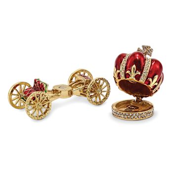 HER MAJESTY'S CROWN Carriage Trinket Box