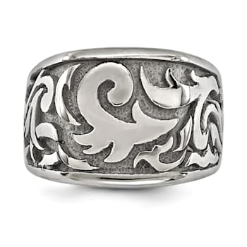 Titanium Casted Design Signet Ring