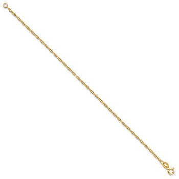 14k Yellow Gold 1.8mm Mariners Link Bracelet