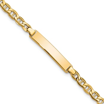 14k Yellow Gold Mariner Link ID Bracelet