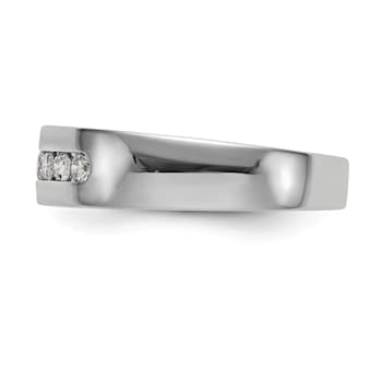 Rhodium Over 14K White Gold Lab Grown Diamond SI1/SI2, G H I, 5-Stone
Men's Channel Band