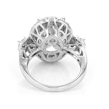 White Cubic Zirconia Rhodium Over Sterling Silver Ring 17.34ctw