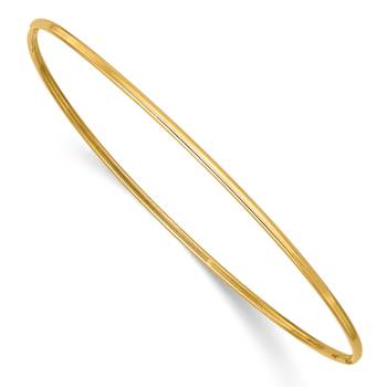 10k Yellow Gold 1.5mm Polished Slip-on Bangle Bracelet