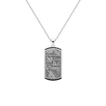 Vezeto Dog Tag Cloudy Silver Meteorite