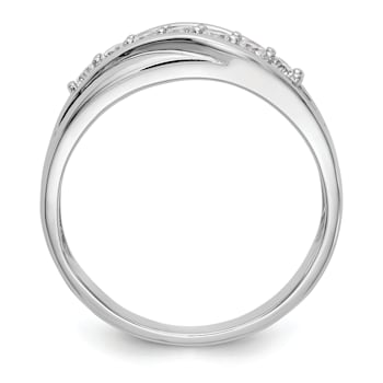 Rhodium Over 14K Gold Lab Grown Diamond SI1/SI2, G H I, Men's Band