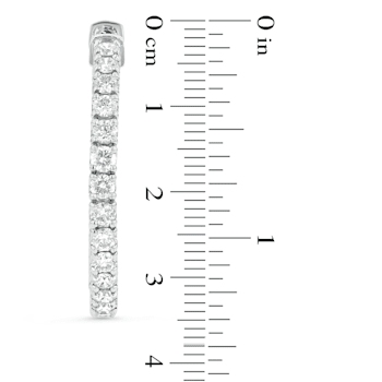 5.00ctw Diamond Hoop Earrings in 14k White Gold