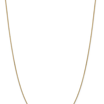 14k Yellow Gold 0.9mm Solid Box Link 18 Inch Chain