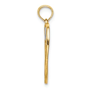 14K Two-tone Gold  Love with Hearts Pendant