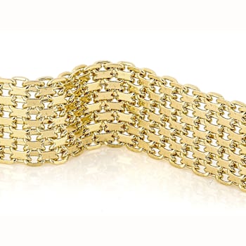 Bismark Link Bracelet In 18K Gold Over Bronze