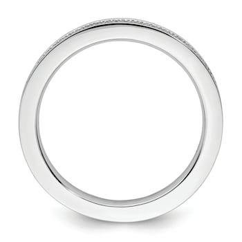 14K White Gold Stackable Expressions Diamond Ring 0.096ctw