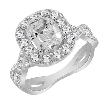 White Cubic Zirconia Platinum Over Sterling Silver Ring 2.68ctw