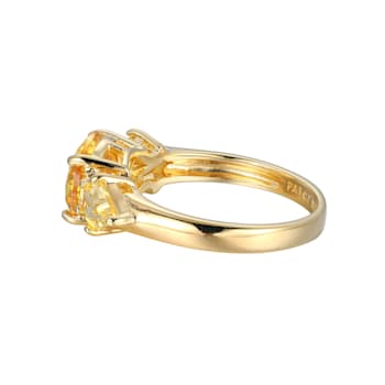 Yellow Cubic Zirconia 18k Yellow Gold Over Sterling Silver November
Birthstone Ring 5.49ctw