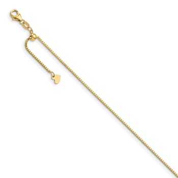 14K Yellow Gold  Adjustable Box Chain