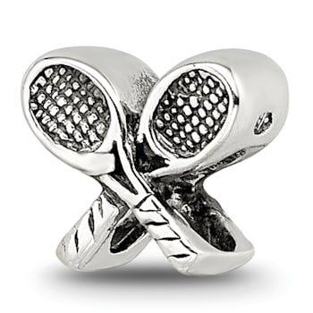 Sterling Silver Tennis Racquets Bead