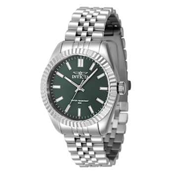 Invicta Specialty 36mm Green Dial Stainless Steel Band Quartz Watch