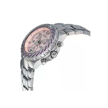TechnoMarine Women's Chronograph Stainless Steel Pink of Pearl Dial Watch
