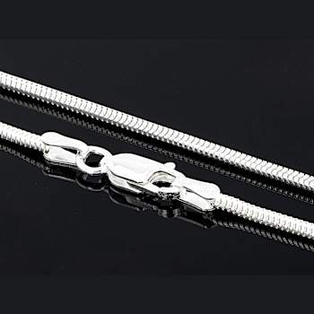 Snake Chain Necklace Set Of 2 In Sterling Silver 18 And 20 Inch