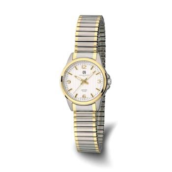 Ladies Charles Hubert Titanium Silver Dial Expansion Band Watch