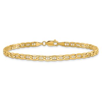 10k Yellow Gold 4mm Anchor Link Bracelet