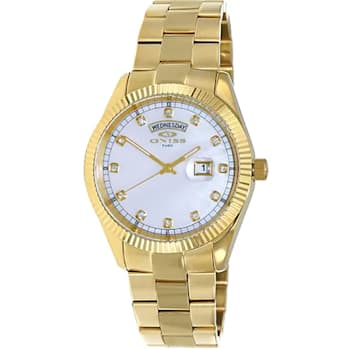 Oniss Men's Admiral Yellow Stainless Steel Bracelet Watch