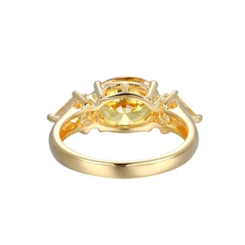 Yellow Cubic Zirconia 18k Yellow Gold Over Sterling Silver November
Birthstone Ring 5.49ctw