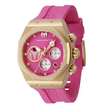 Technomarine Reef 40.0mm Pink Dial Yellow Bezel Pink Silicone Strap
Chronograph Quartz Watch