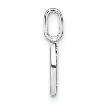 14K White Gold Diamond Lower Case Letter A Initial Pendant