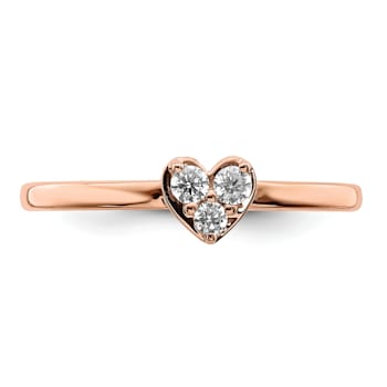 14K Rose Gold First Promise Diamond Promise/Engagement Ring 0.13ctw