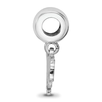 Sterling Silver Rhodium-plated LogoArt Southern Methodist University
Small Dangle Bead