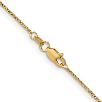 14k Yellow Gold 1mm Solid Round Open Link Cable 14 Inch Chain