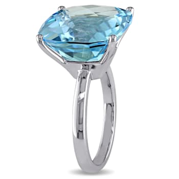 Sky Blue Topaz 14K White Gold Ring 18.45ctw